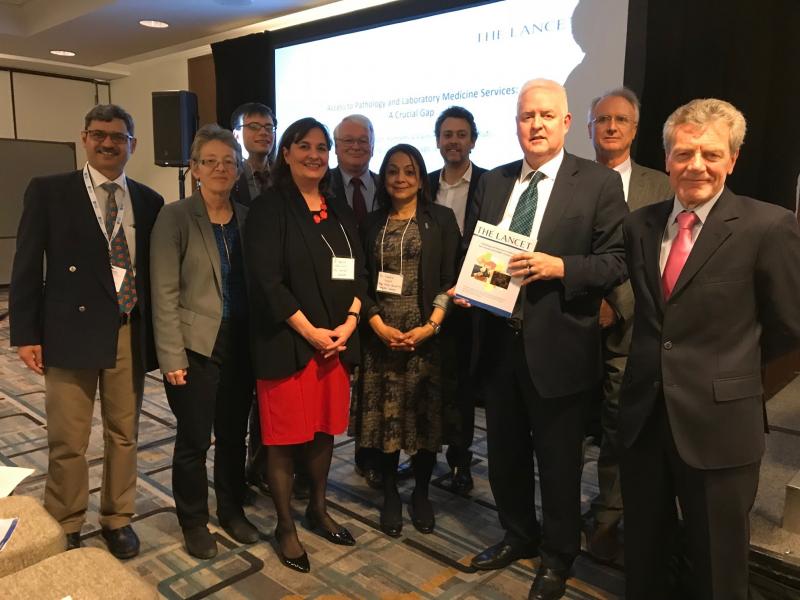 ASAP Lancet Pathology Series Authors (left to right) Dr. Sanjay Pai, Prof. Susan Horton, Nick Wolf, Dr. Sabine Kleinert, Dr. John Flanigan, Dr. Shahin Sayed, Prof. Richard Sullivan, Prof. Mark Lawler, Prof. Michael Wilson, Dr. Ken Fleming